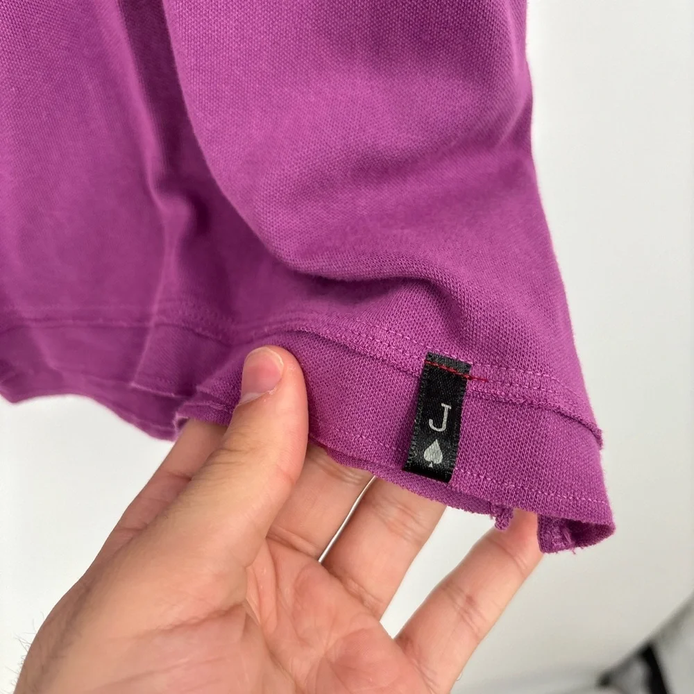 Jack spade purple Pima cotton short sleeve T-shirt button polo tee size xxl NWT